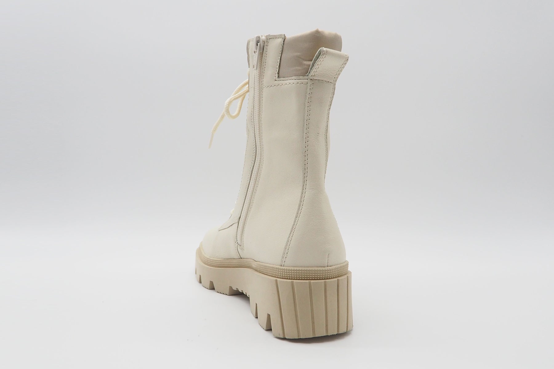 Damen Schnürboots aus Leder in Panna - Absatz 2,5cm Damen Schnürboots Gabor 