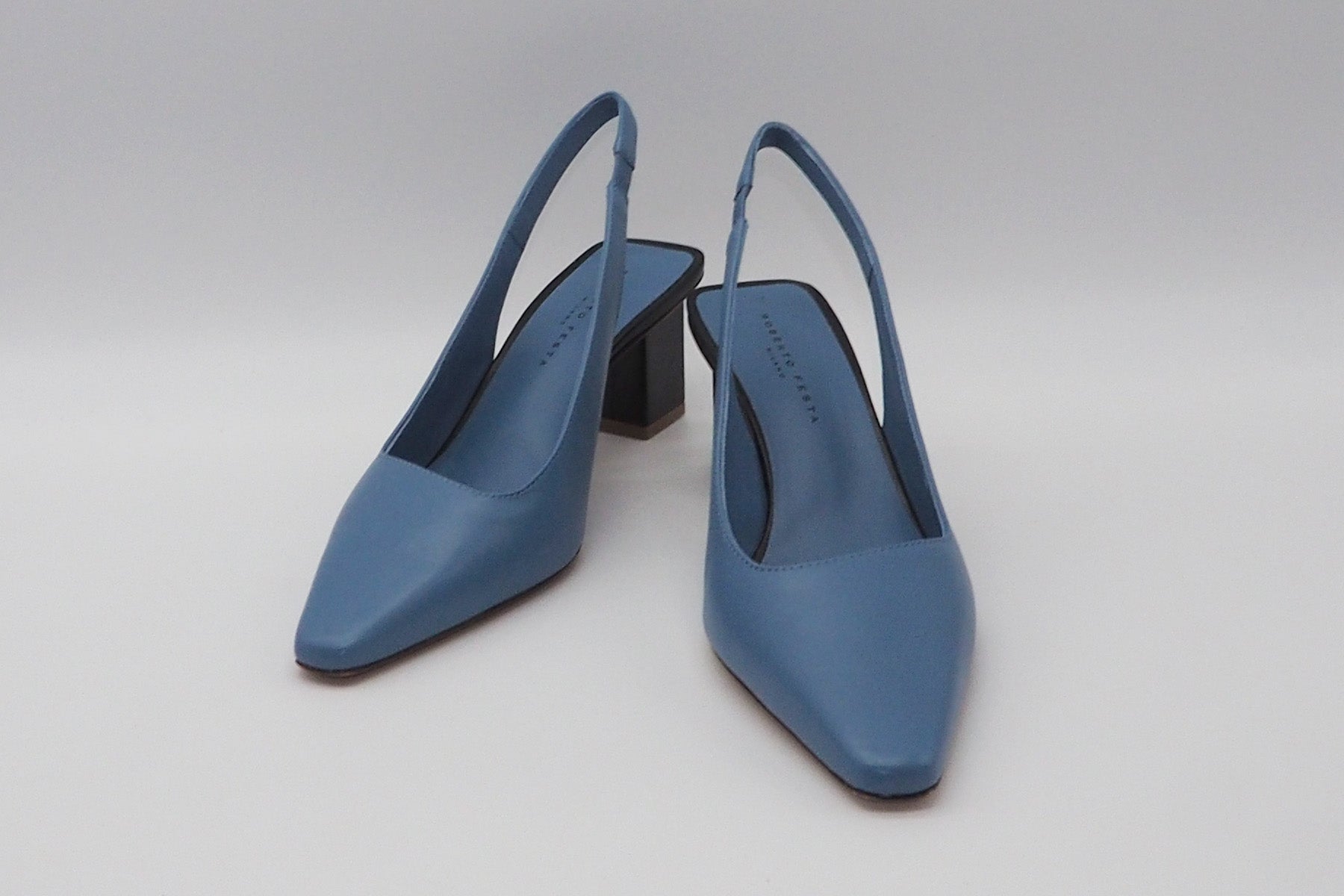 Damen Sling aus Glattleder in Mittelblau Damen Pumps & Slings Roberto Festa