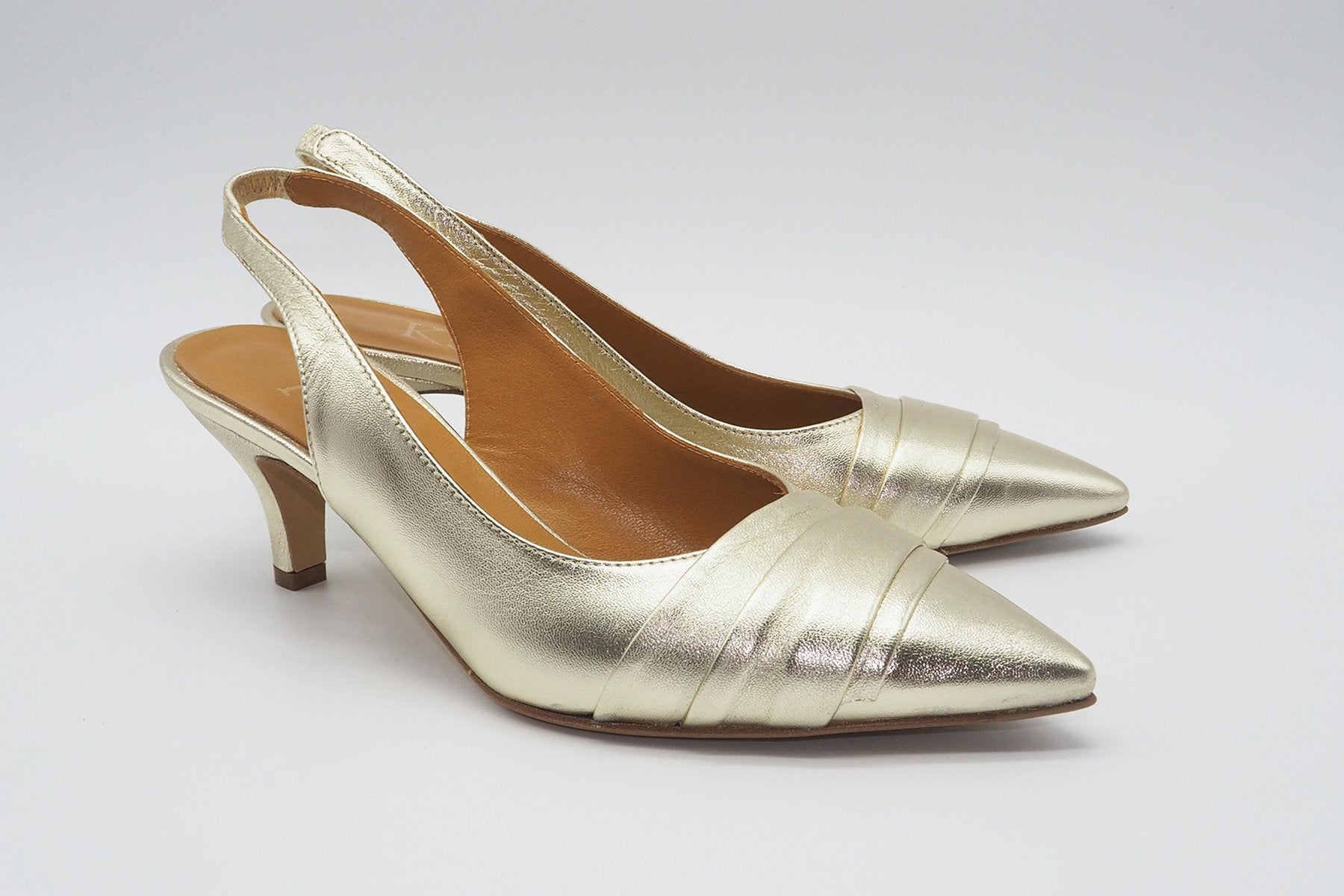 Damen Slingback-Pumps in Gold Damen Pumps & Slings Karin