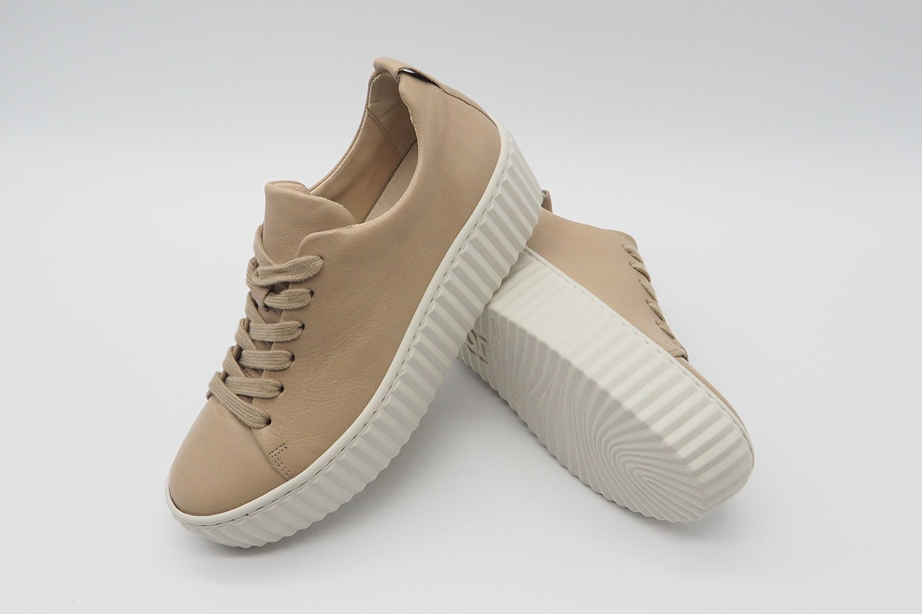 Damen Sneaker aus Glattleder in Creme Damen Sneaker Gabor