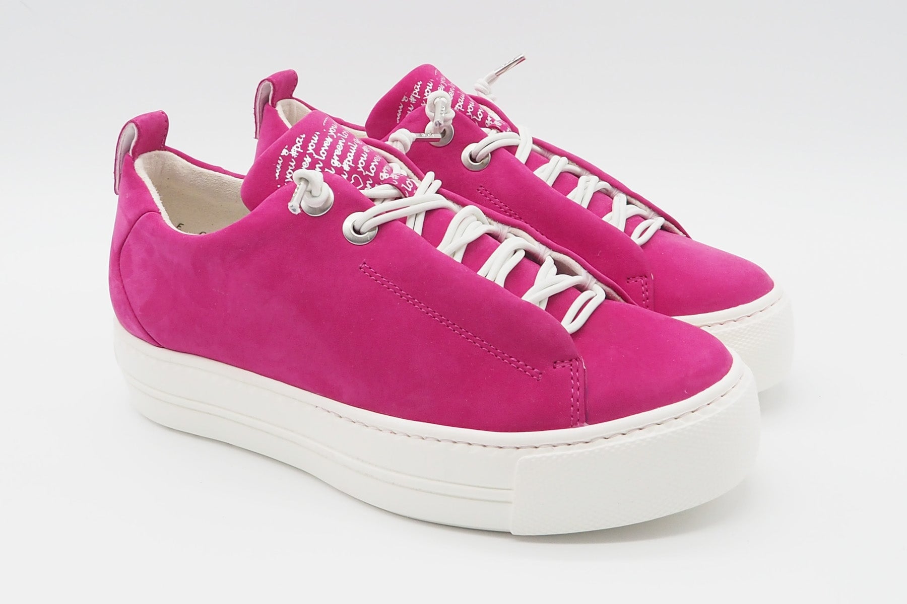 Damen Sneaker aus Nubukleder in Pink - Absatz 4cm - Paul Damen Sneaker Paul Green 