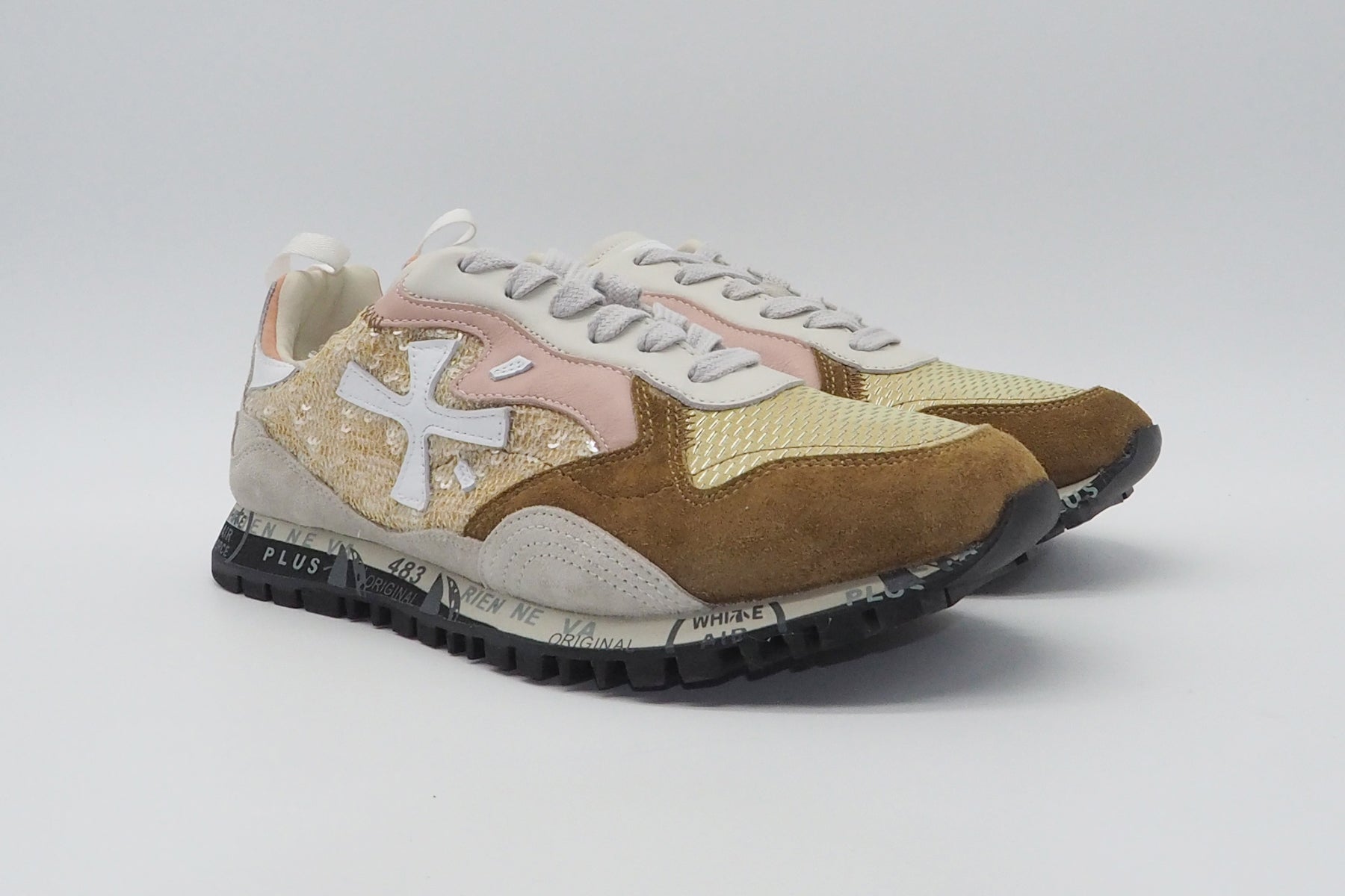 Damen Sneaker aus verschiedenen Materialien in Ocker, Rosé, Gold & Pink Damen Sneakers Premiata 