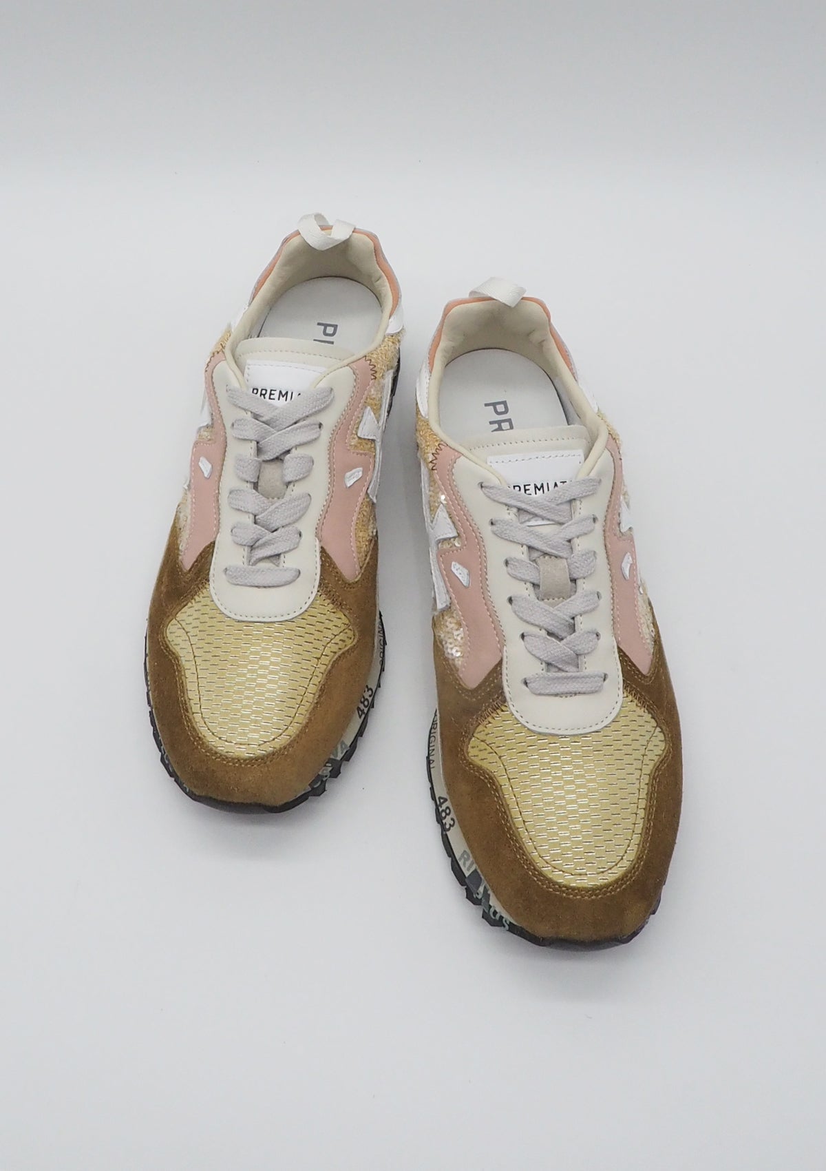 Damen Sneaker aus verschiedenen Materialien in Ocker, Rosé, Gold & Pink Damen Sneakers Premiata 