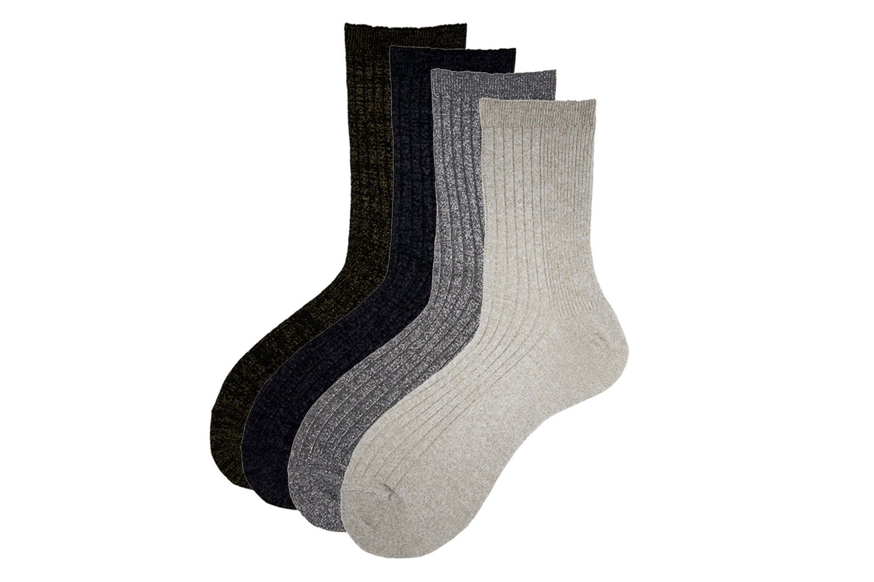 Damen Socken aus Baumwolle in Hellgrau mit silbernem Glitzerfaden - N.92 Damen Socken Alto Milano 