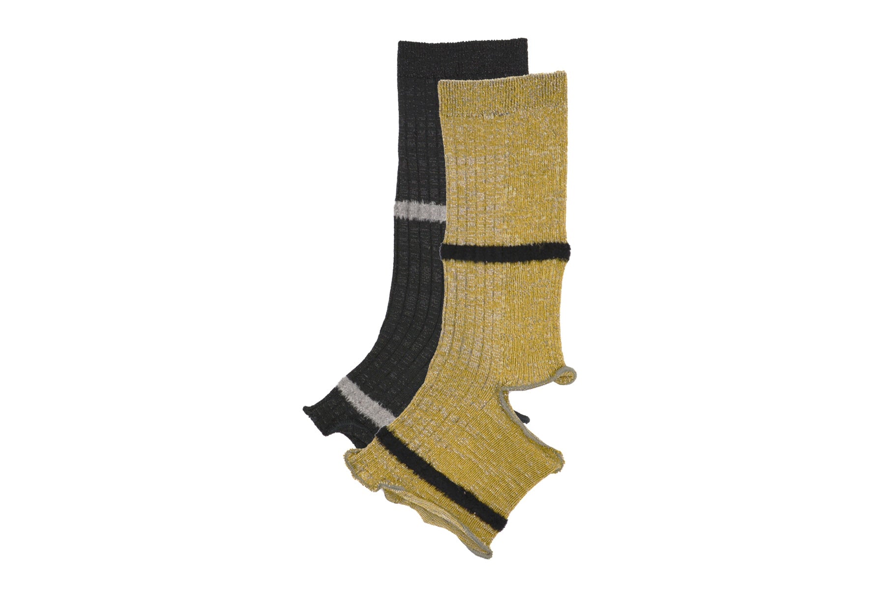 Damen Socken aus Viskose in Gold mit Glitzerfaden - Ohne Zehen-Fersen-Absatz - Ella Damen Socken Alto Milano 