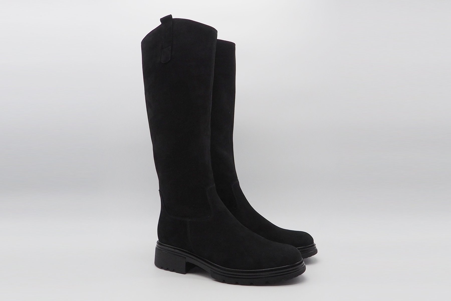 Damen Stiefel aus Veloursleder in Schwarz Damen Stiefel Gabor