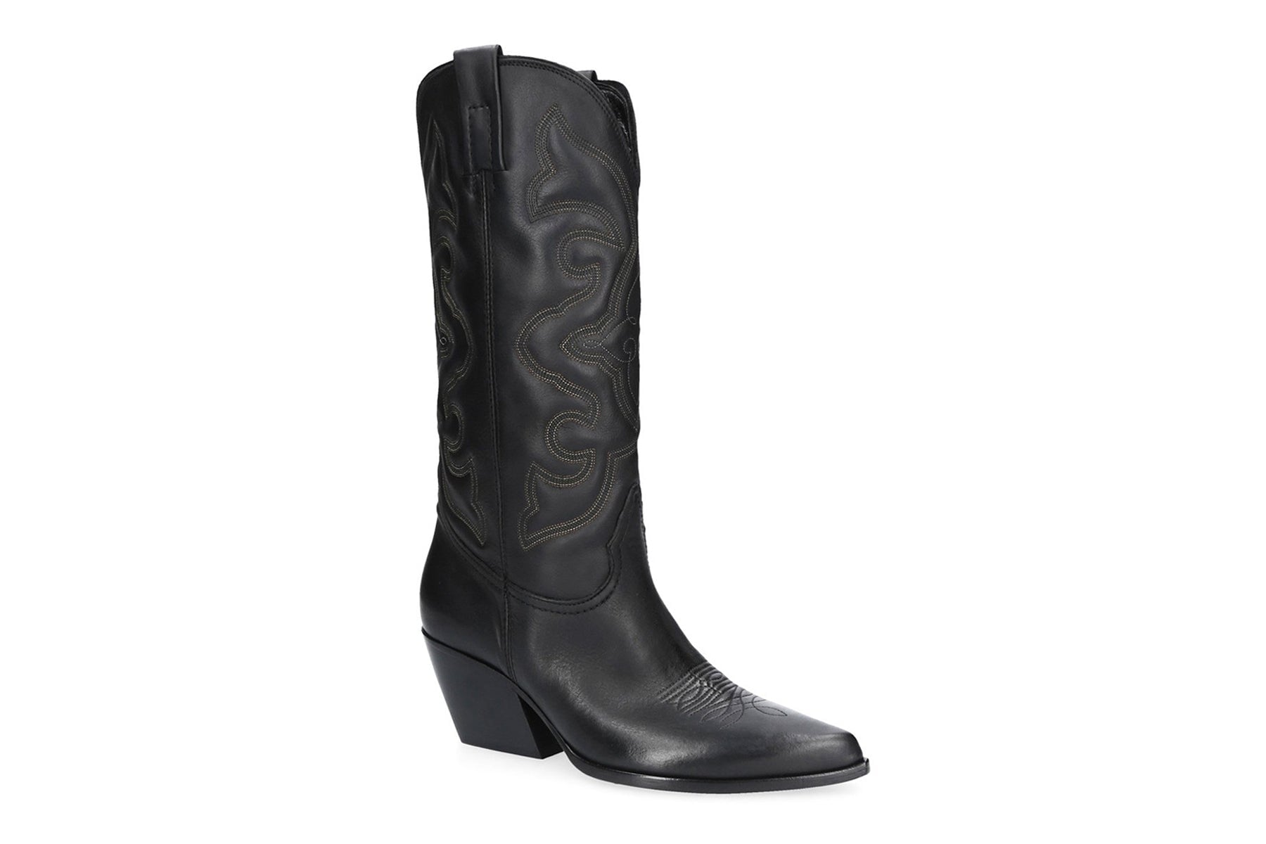 Damen Western-Stiefel aus Glattleder in Schwarz - Absatz 7cm Damen Stiefel Elena Iachi