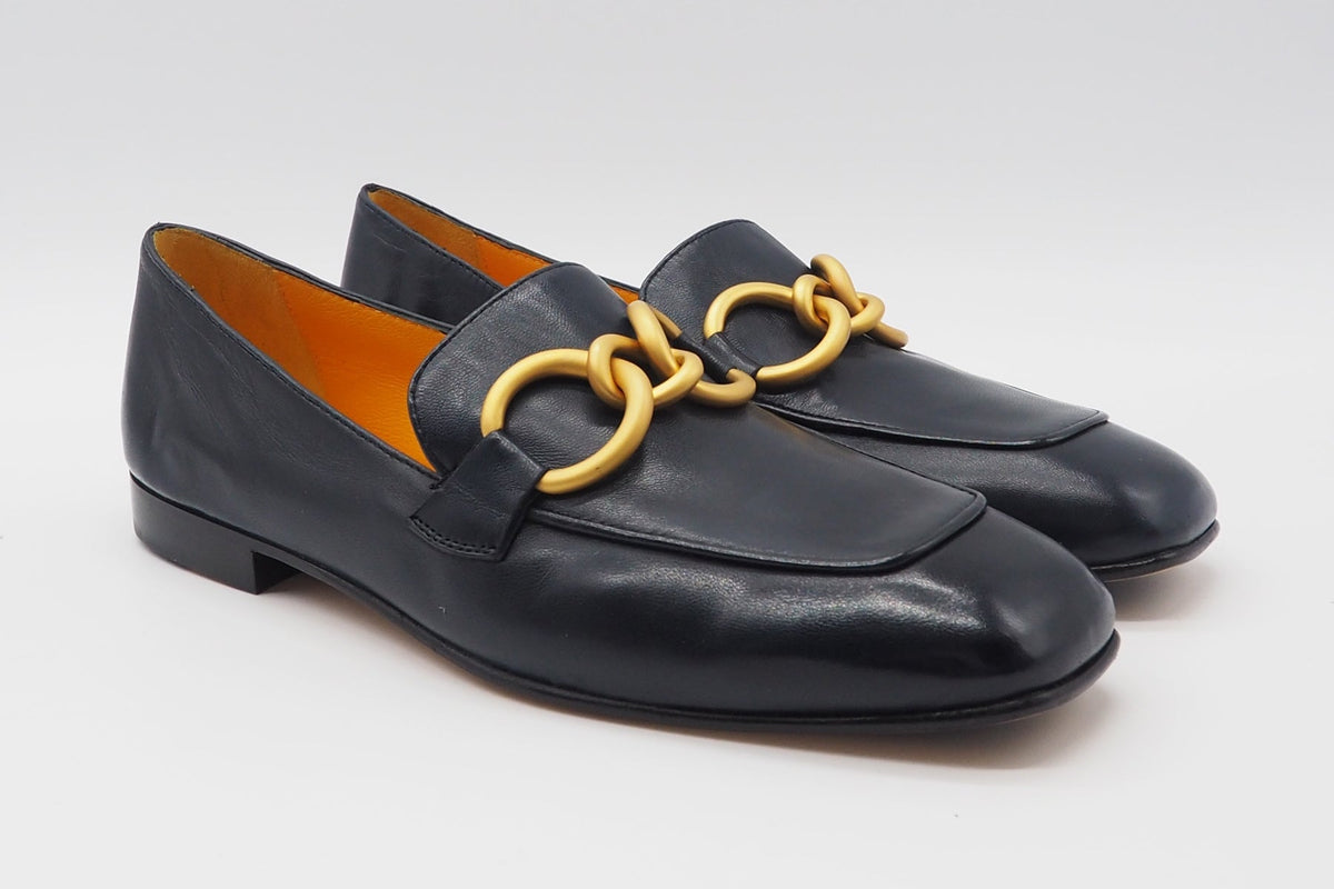 Luxus Loafers Damen Leder Bild