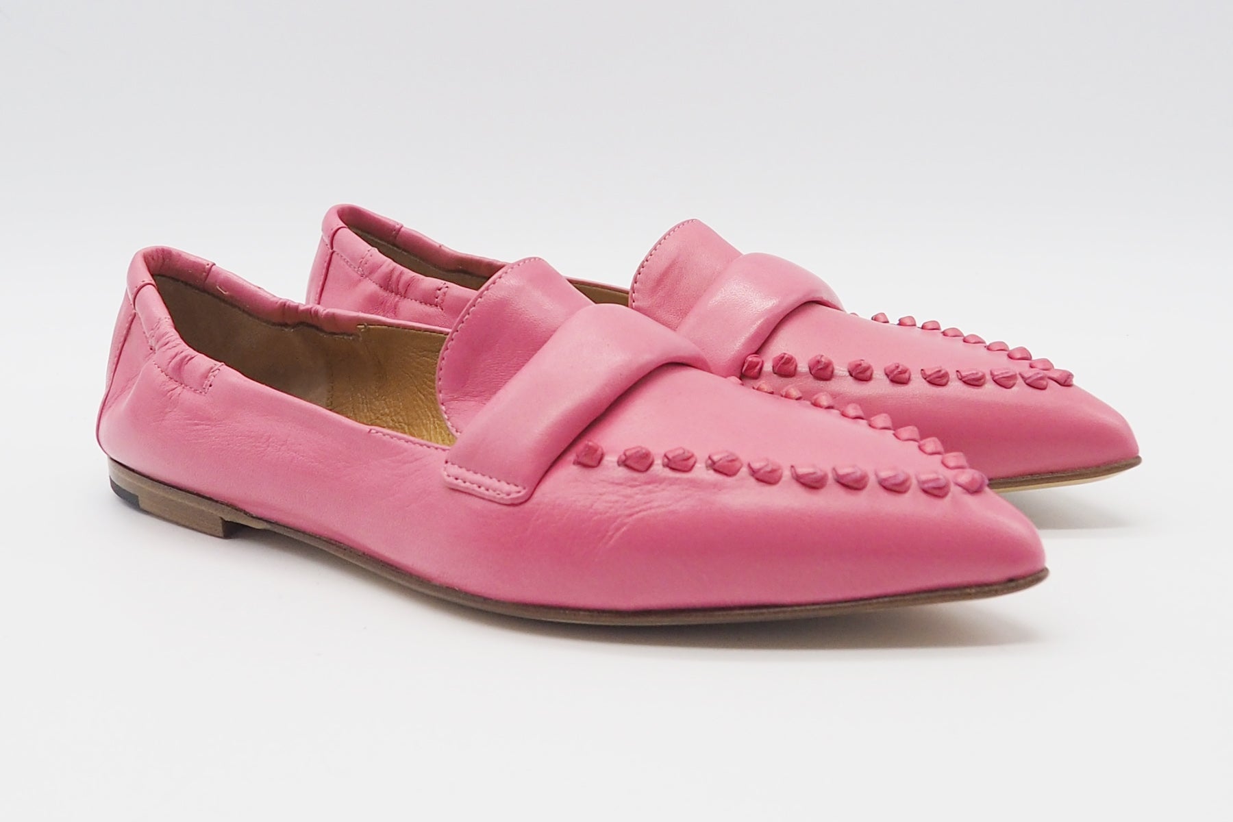 Elegante Damen Loafer aus Glattleder in Bubble Gum Pink Damen Loafers & Schnürer Pomme D'or 