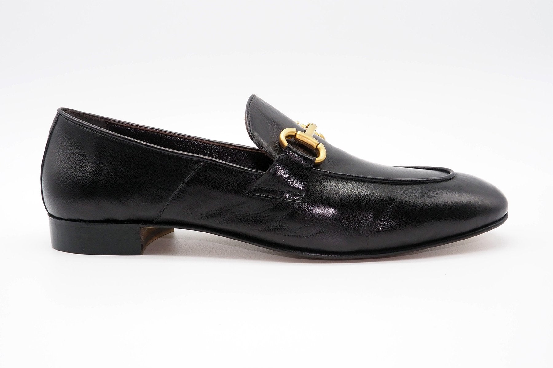 Eleganter handverarbeiteter Damen Loafer aus Handschuhleder in Schwarz Damen Loafers Mara Bini