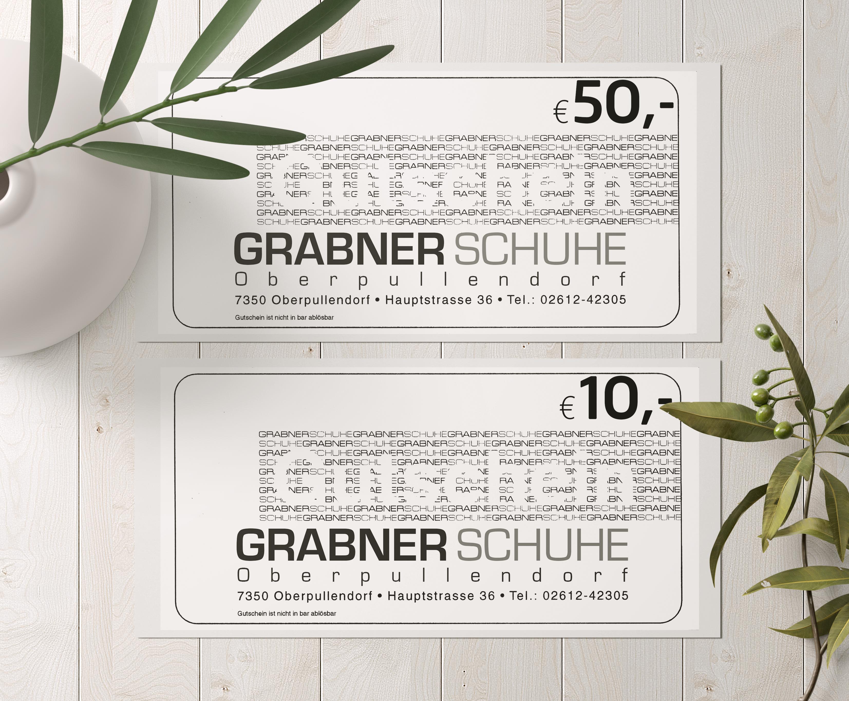 Geschenkgutschein | print@home Geschenkgutschein Grabner Schuhe Oberpullendorf