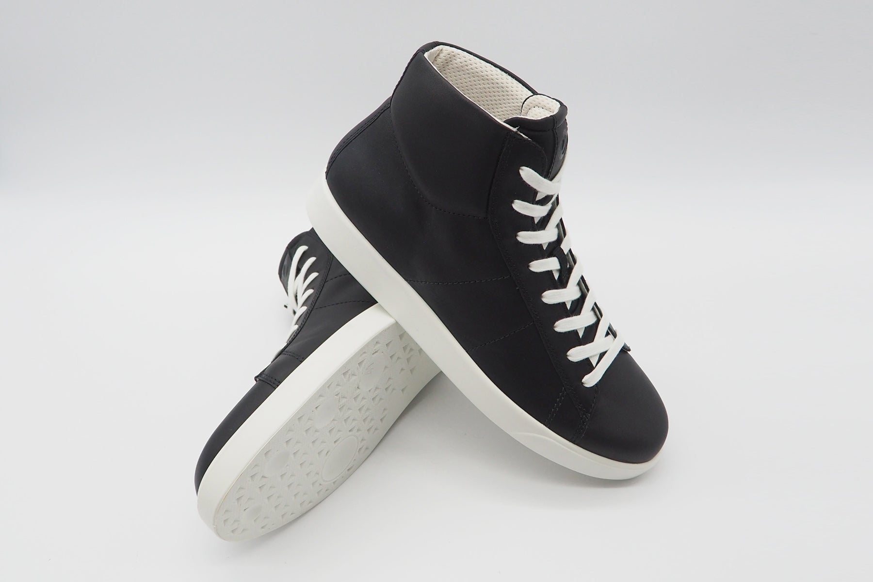 Herren Hightop-Sneaker aus Leder in Schwarz Herren Sneaker Ecco