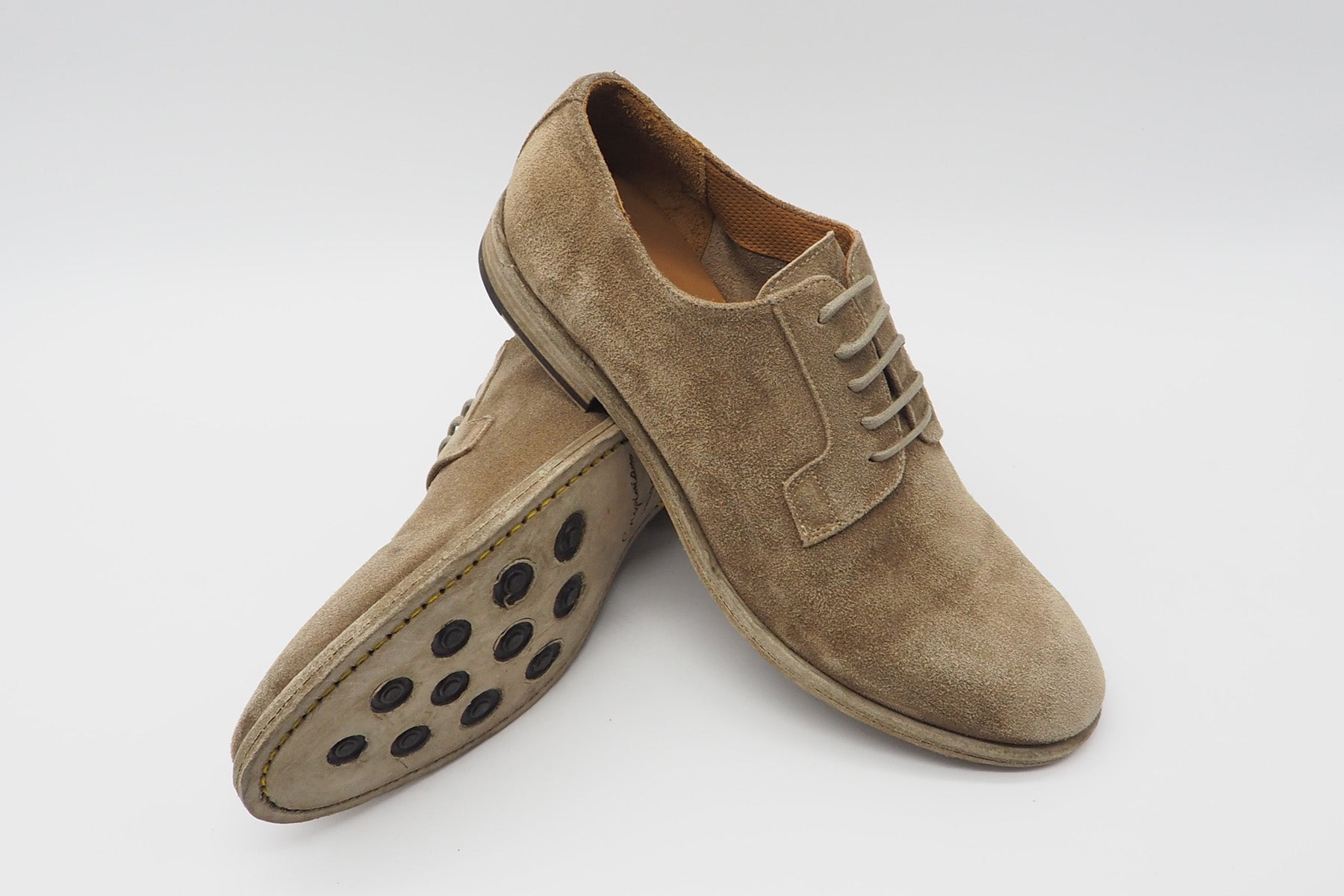 Herren Schnürschuh aus Veloursleder in Tope Herren Klassik modern Crispiniano