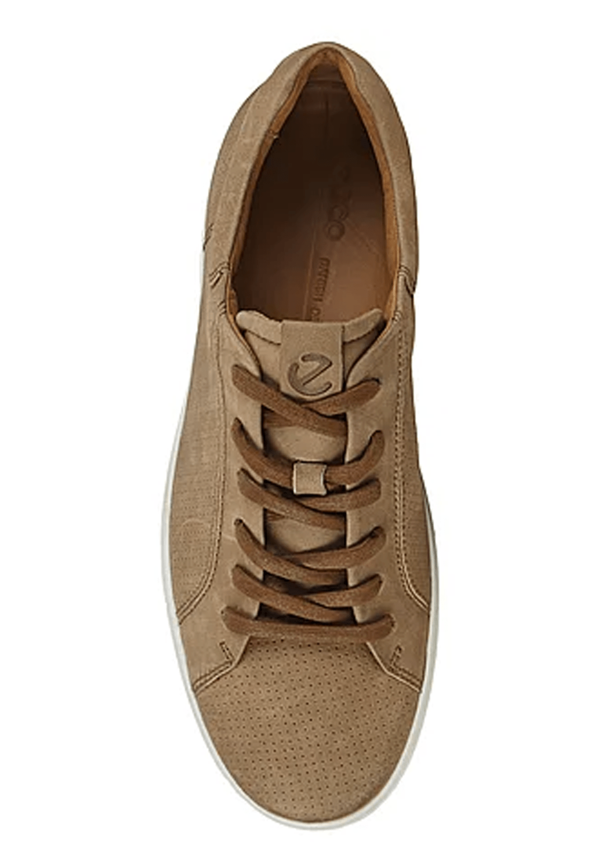 Herren Sneaker aus mikroperforierten Nubukleder in Camel - Soft 7 M Herren Sneaker Ecco 