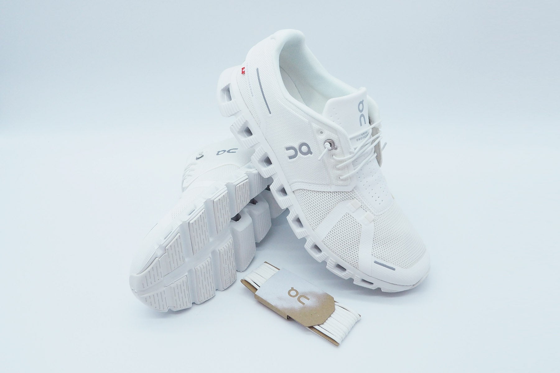 Herren Sneaker "Cloud 5" aus Mesh in All White Herren Sneaker On 