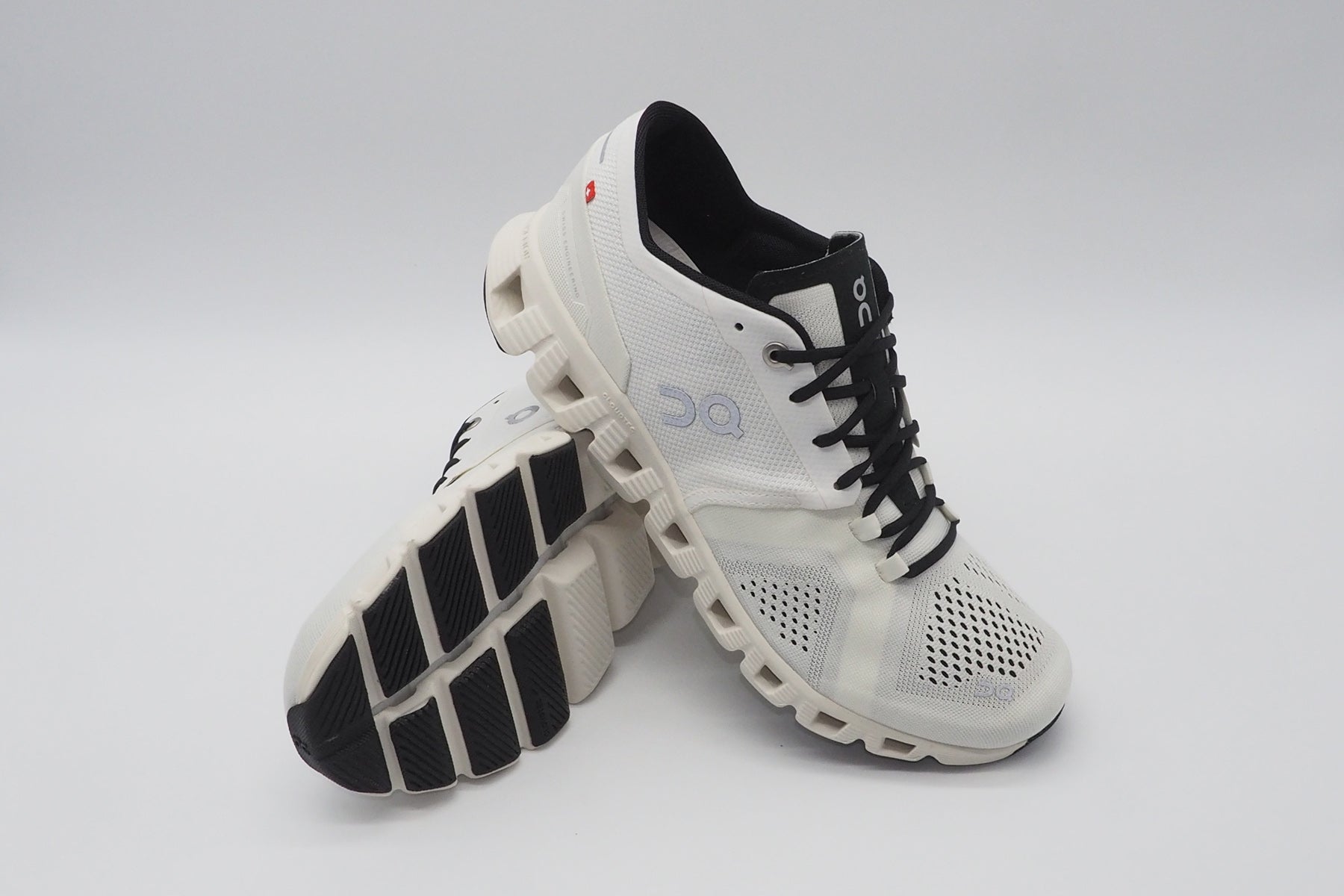 Herren Sneaker "Cloud X" aus Textil & Mesh in White/Black Herren Sneakers Leder On 