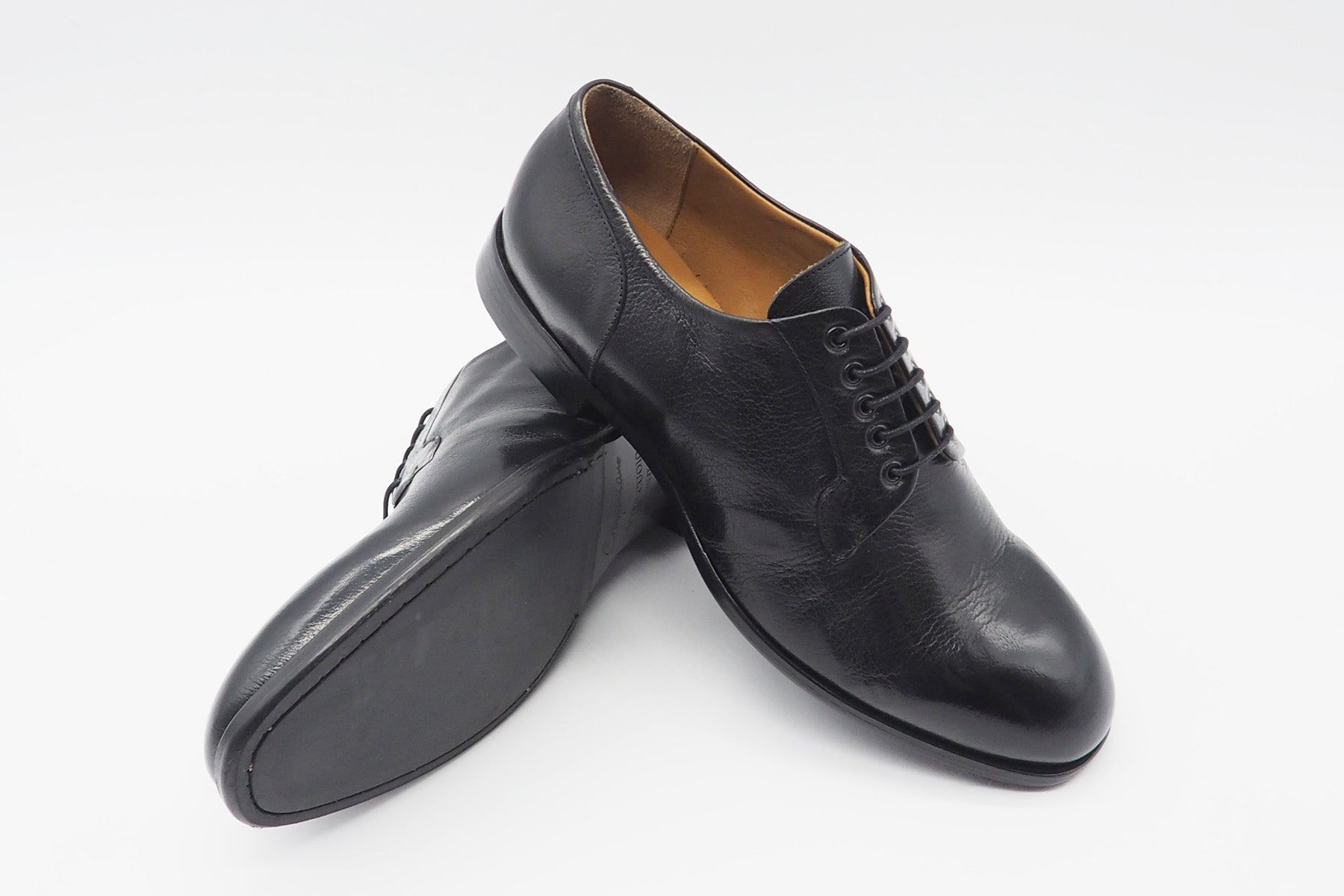 Lässige Herren Schnürschuh aus Büffelleder in Schwarz Herren Klassik modern Crispiniano 